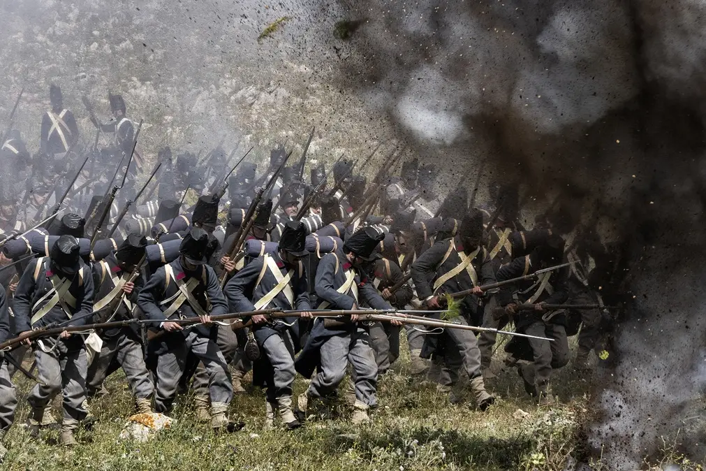 Set  del film “L’Abbaglio” di Roberto Andò, 2024.Nella foto Foto di Lia Pasqualino.Questa fotografia è solo per uso editoriale, il  diritto d'autore è della società cinematografica e del fotografo assegnato dalla società di produzione del film  e può essere riprodotto solo da pubblicazioni in concomitanza con la promozione del film. E’ obbligatoria la menzione  dell’autore- fotografo: Lia Pasqualino.Set of “L’Abbaglio” di Roberto Andò, 2024.In the picture Photo by Lia Pasqualino.This photograph is for editorial use only, the copyright is of the film company and the photographer assigned by the film production company and can only be reproduced by publications in conjunction with the promotion of the film.The mention of the author-photographer is mandatory: Lia Pasqualino