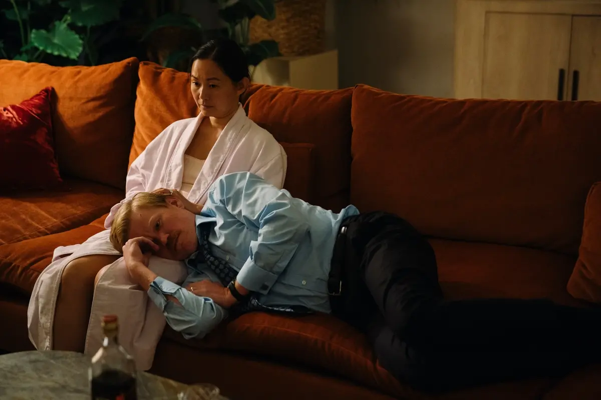 Hong Chau and Jesse Plemons in KINDS OF KINDNESS. Photo by Atsushi Nishijima. Courtesy of Searchlight Pictures. \\u00A9 2024 Searchlight Pictures All Rights Reserved. , Atsushi Nishijima