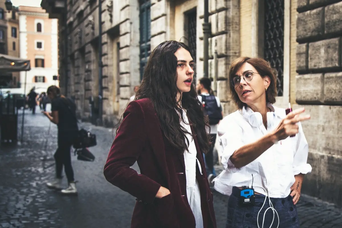 Francesca Comencini con Romana Maggiora Vergano sul set de Il tempo che ci vuole - Foto Francesca Lucidi