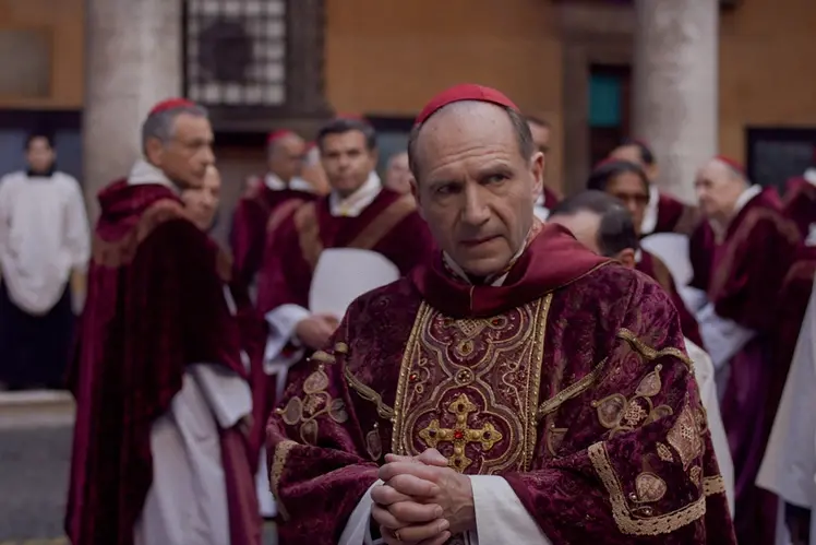 Ralph Fiennes stars as Cardinal Lawrence in director Edward Berger\\'s CONCLAVE, a Focus Features release. Credit: Courtesy of Focus Features. \\u00A9 2024 All Rights Reserved. , Courtesy of Focus Features. \\u00A9 2